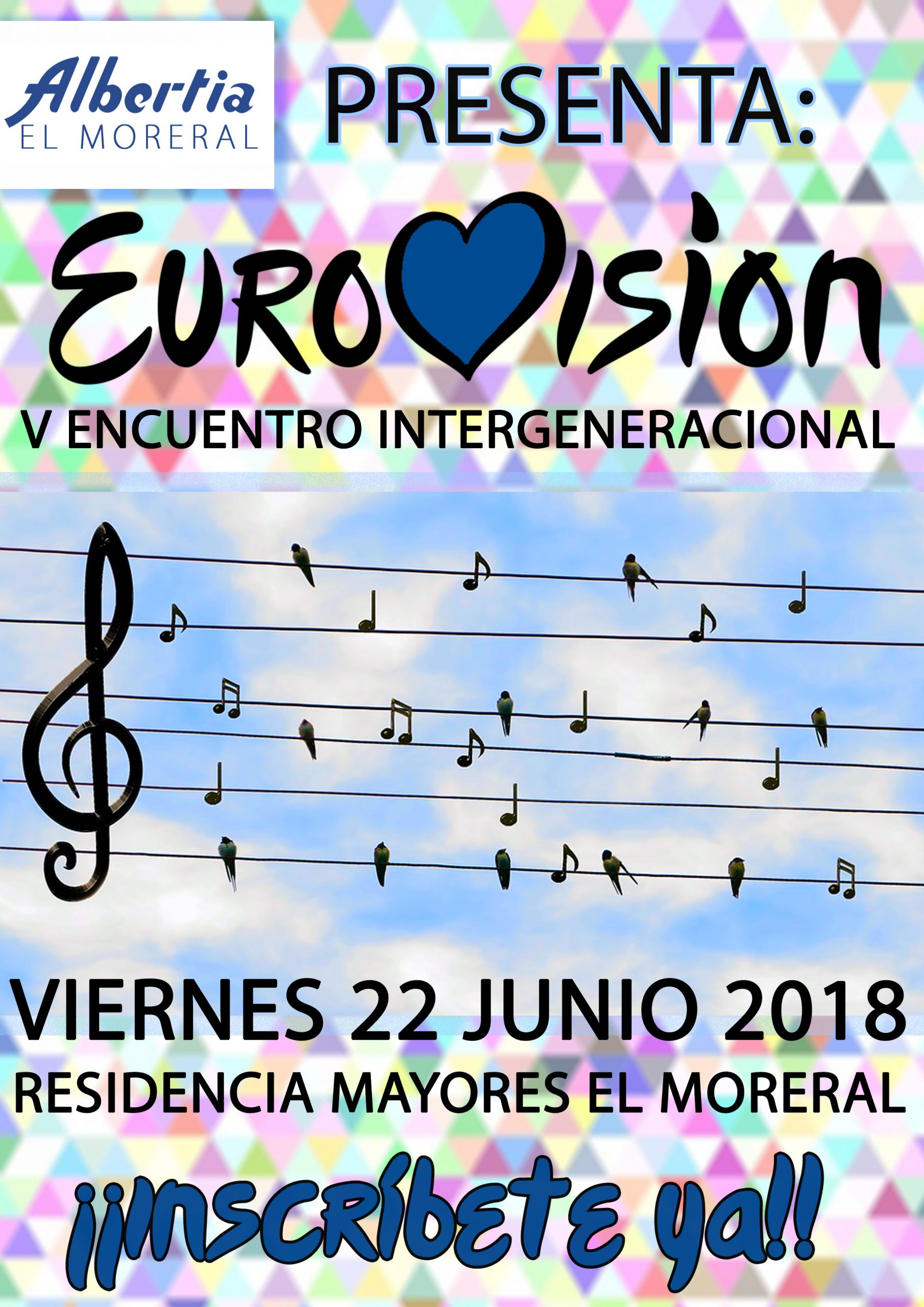 Encuentro Intergeneracional Eurovision residencia mayores albertia el moreral zaragoza